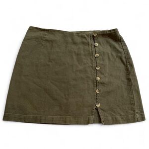 Forever 21 Army Button-Down Mini Skirt